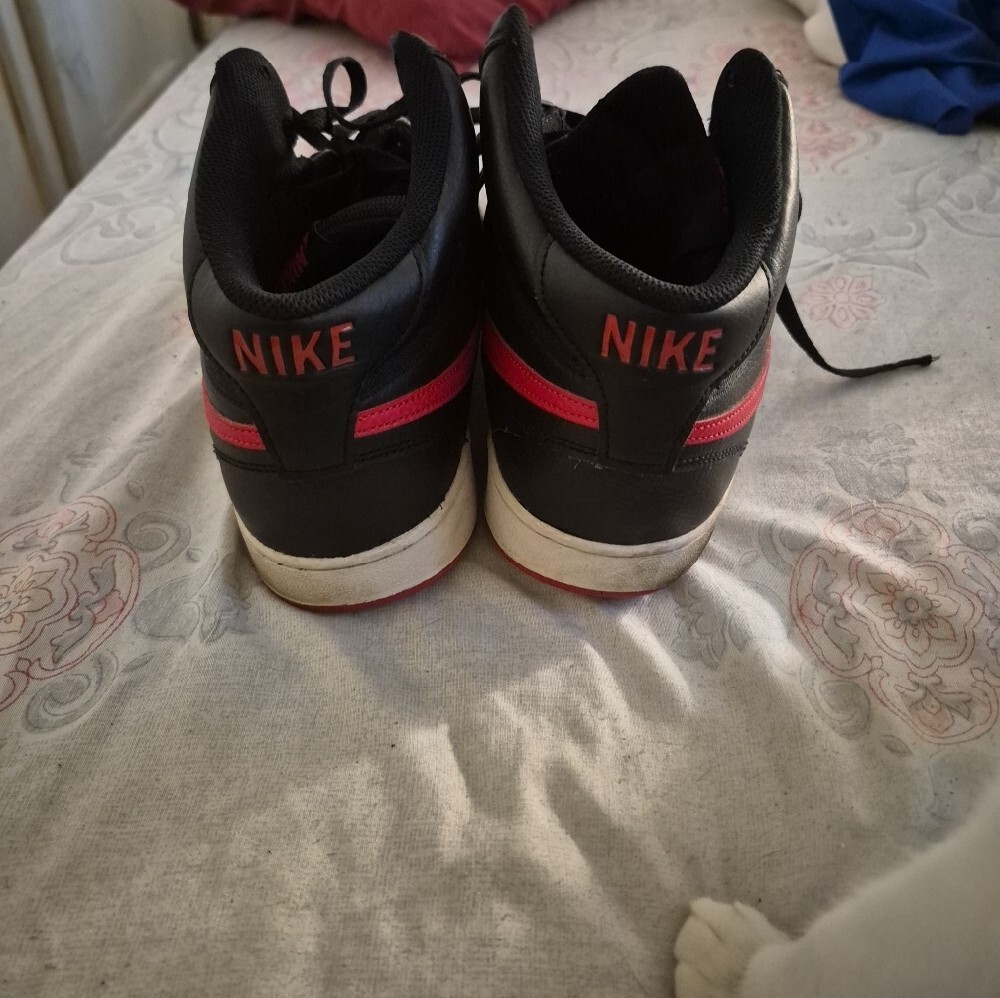 Nikw Black and Red NightCourt High-Top Sneakers - Picture 3 of 9